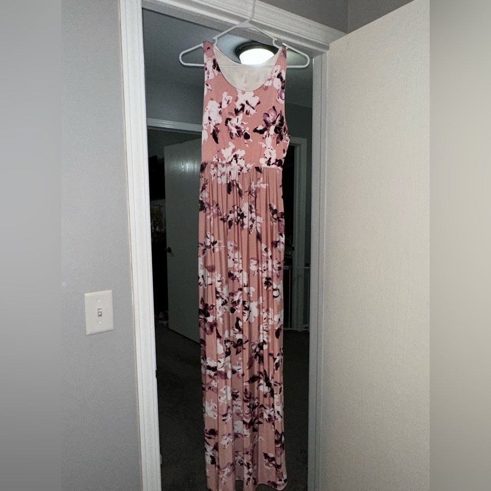 COPY - Pink Blush Floral Maternity dress